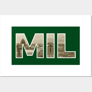 Milwaukee Bucks MIL Skyline Posters and Art